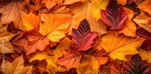 Wallpaper Mural A lot of colorful leaves. Naturalistic tones. Generative AI Torontodigital.ca