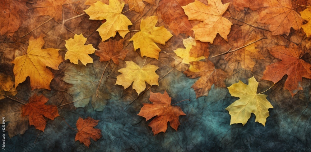 The colorful of the leaves in autumn. Generative AI The colorful of the leaves in autumn. Generative AI