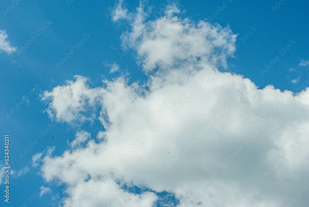 White clouds in a blue sky White clouds in a blue sky