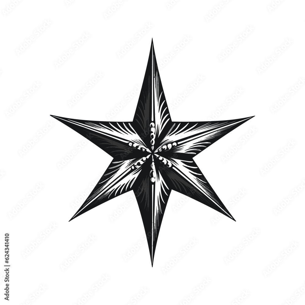 Obraz premium Vector illustration of hand drawn doodle star