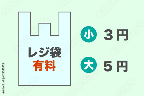 レジ袋有料化のイラスト