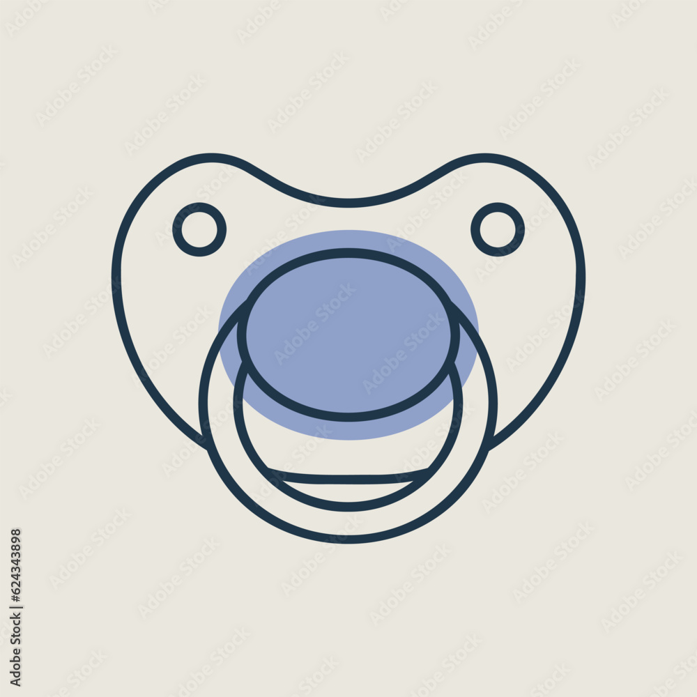 Baby dummy teat vector isolated icon Baby dummy teat vector isolated icon