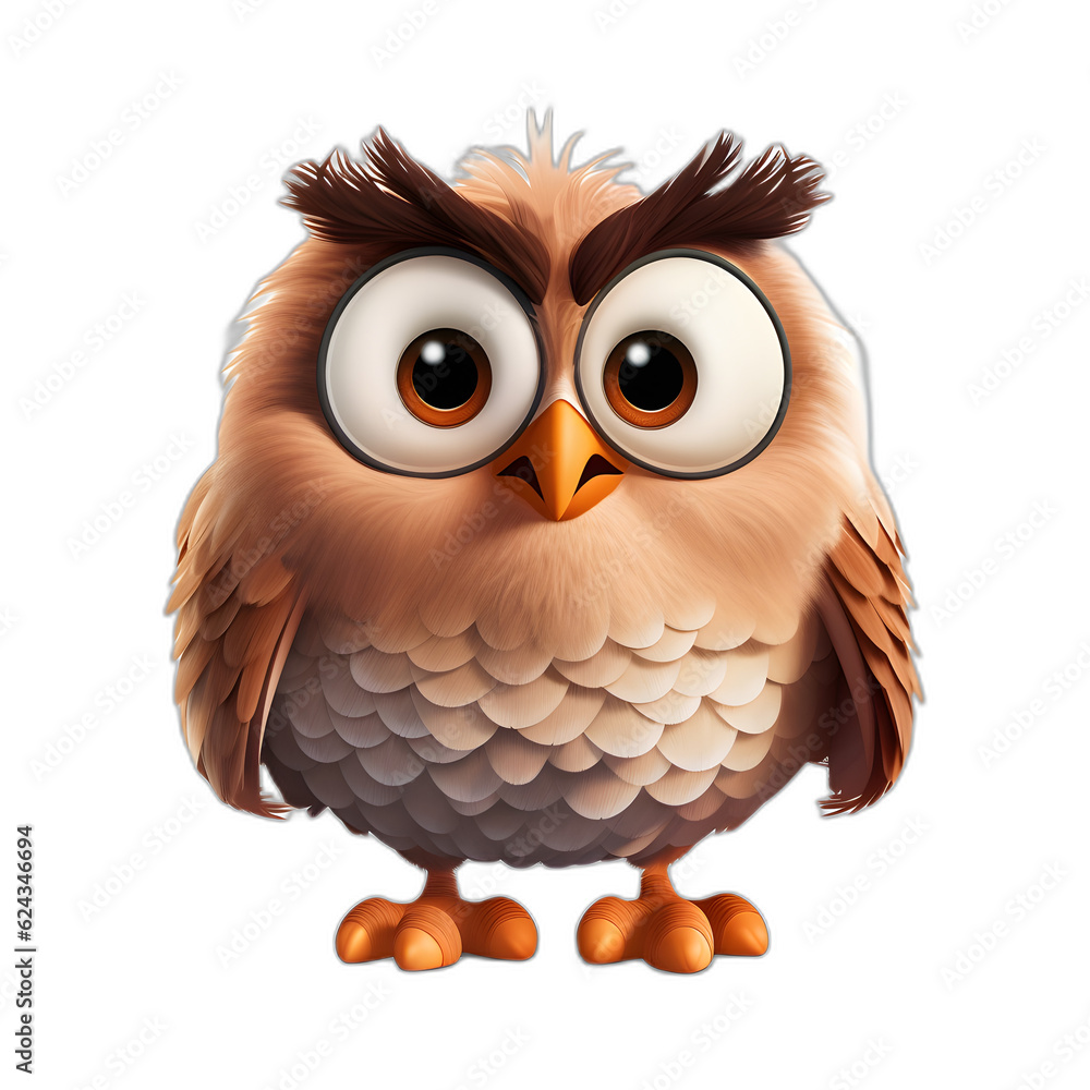 Obraz premium owl on white background