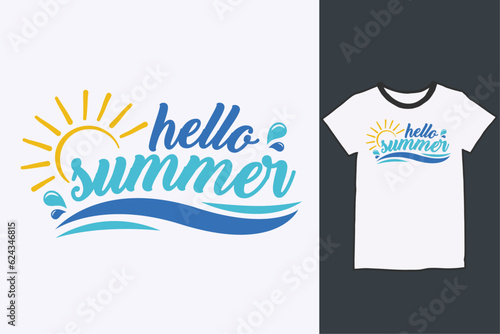 Marden hello summer t shirt design