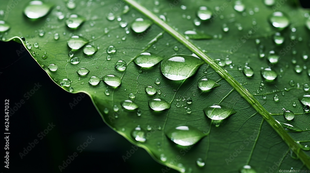 Water drops on leaf Water drops on leaf