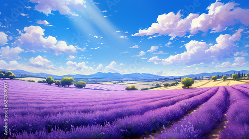 Lavender field and sky, hd wallpaper, background, 4k, 8k