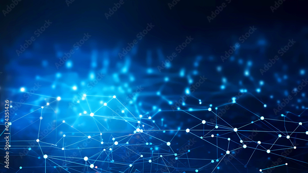 Fototapeta premium Modern futuristic net working technology background. Generative ai design.