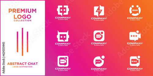 Set Premium Best Collection Chat Icon Logo Design