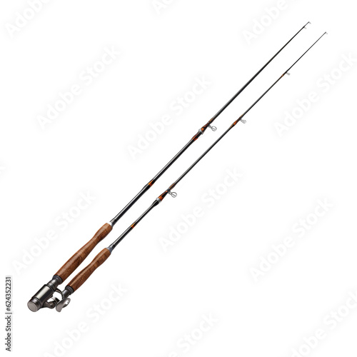 Fotobehang fishing rod and reel