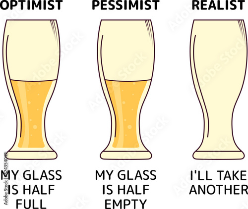 Fotografia Optimist, pessimist, realist,Beer Drinker Shirt, Beer Shirt, Beer Realist, Beer