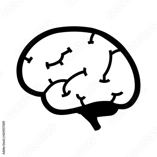 Brain idea symbol icon vector image. Illustration of the creative intelligence think design image. EPS 10