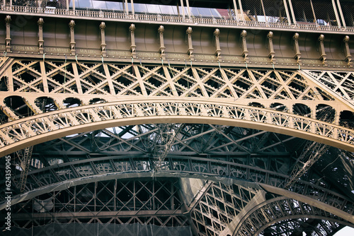 Image of part Paris Eiffel Tower. France © tomertu