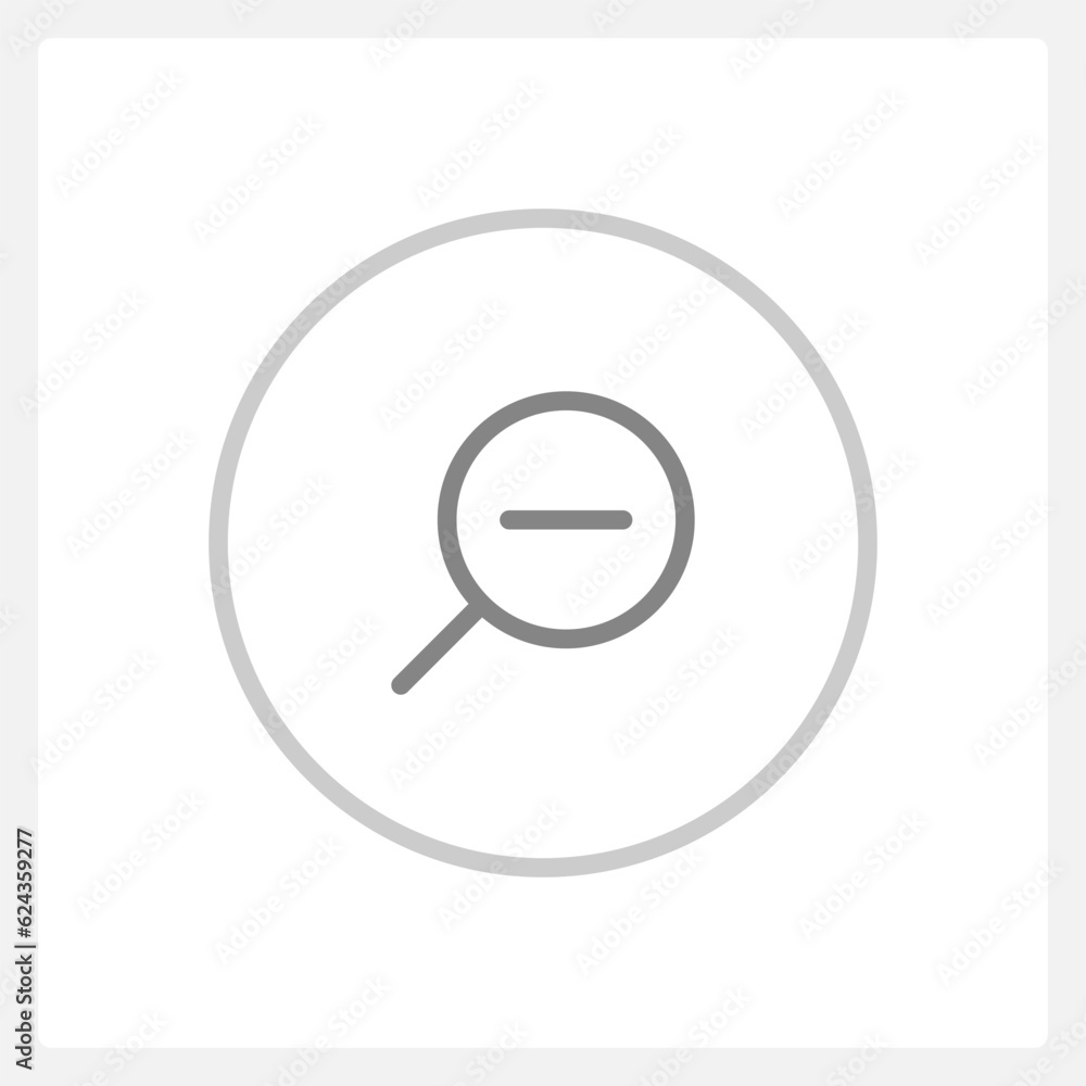 Normal zoom out button state UI element template. Editable isolated vector dashboard component. Flat user interface. Visual data presentation. Web design widget for mobile application with light theme Normal zoom out button state UI element template. Editable isolated vector dashboard component. Flat user interface. Visual data presentation. Web design widget for mobile application with light theme