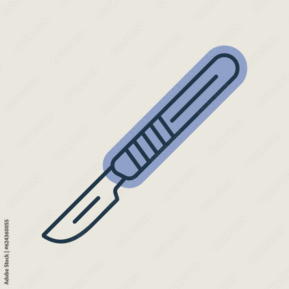 Surgical tools for operations scalpel vector icon Surgical tools for operations scalpel vector icon