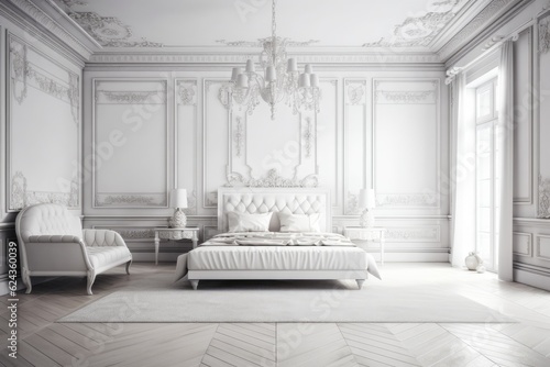 Fotobehang monochromatic interior in white