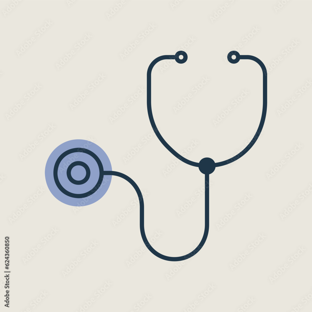 Medical stethoscope vector icon. Medical sign Medical stethoscope vector icon. Medical sign