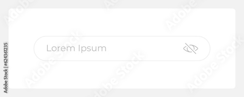 Account password UI element template. Editable isolated vector dashboard component. Flat user interface. Visual data presentation. Web design widget for mobile application with light theme