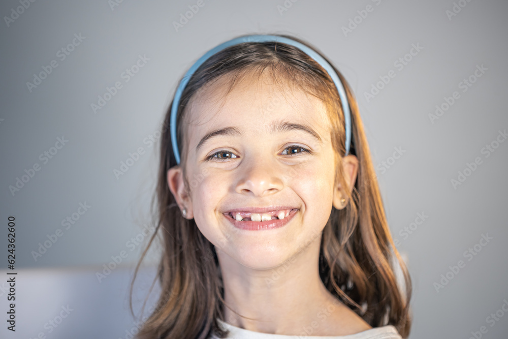 Child during orthodontist visit and oral cavity check-up. Child during orthodontist visit and oral cavity check-up.