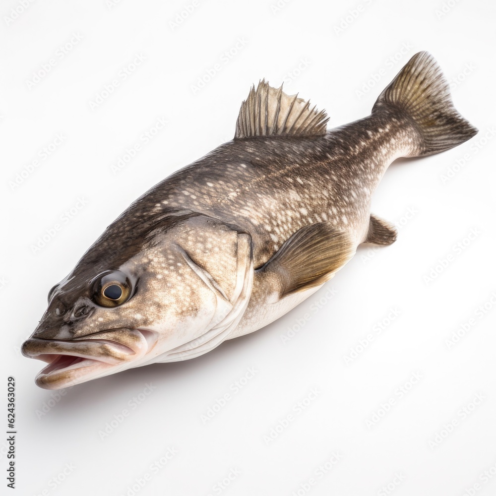 Cod isolated on white background. Generative AI Cod isolated on white background. Generative AI