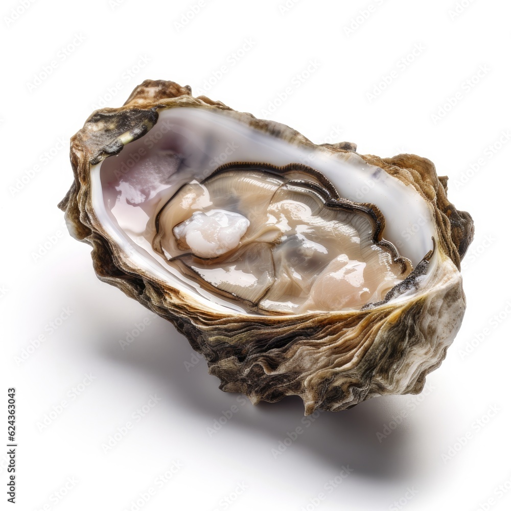 Oyster isolated on white background. Generative AI Oyster isolated on white background. Generative AI