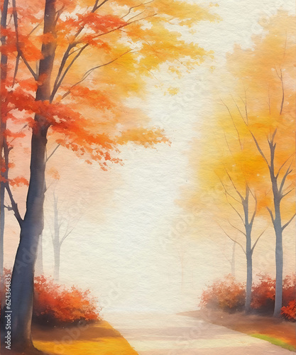 Tree-lined Road Painting - A Scenic Landscape of Nature and Tranquility