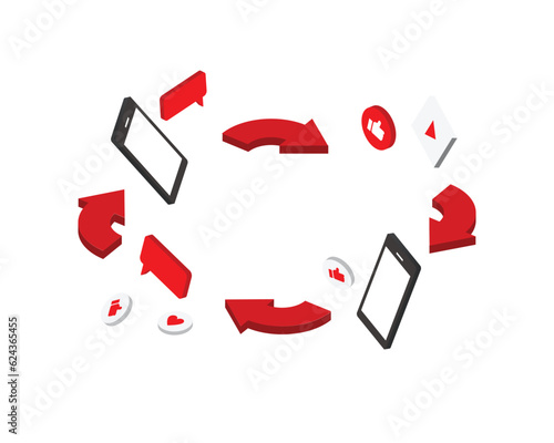 ludic loop of addict in social media loop over and over again