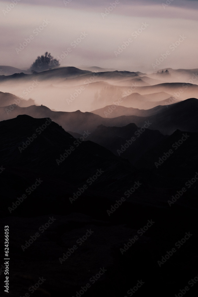 sunset in the mountains