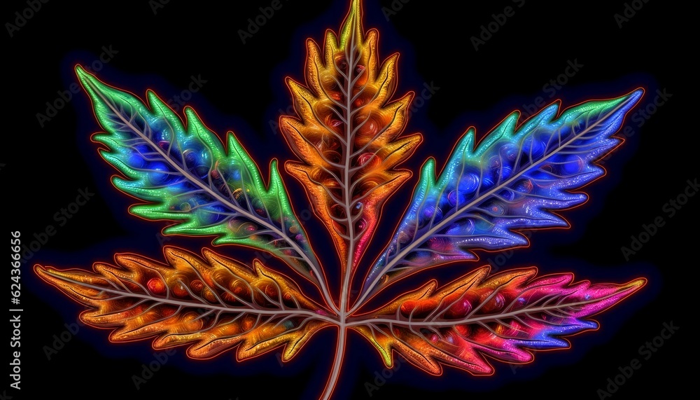 Colorful marijuana, generative ai Colorful marijuana, generative ai