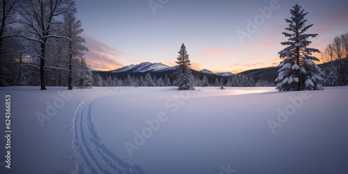Winter landscape, generative AI © progressman