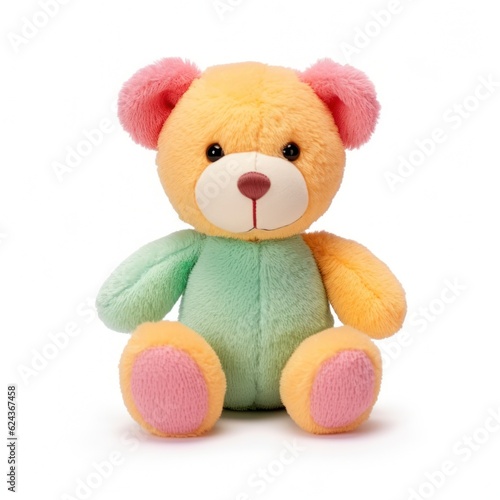 Childish bear toy isolated. Illustration AI Generative