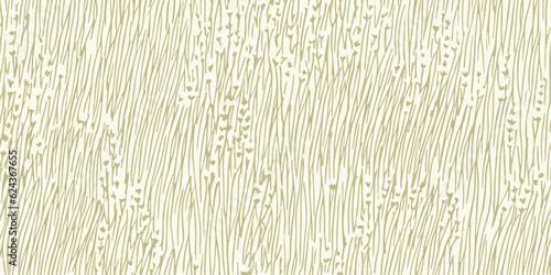 Grass field, seamless texture pattern with hand drawn silhouette herb, vector meadow illustration in vintage style