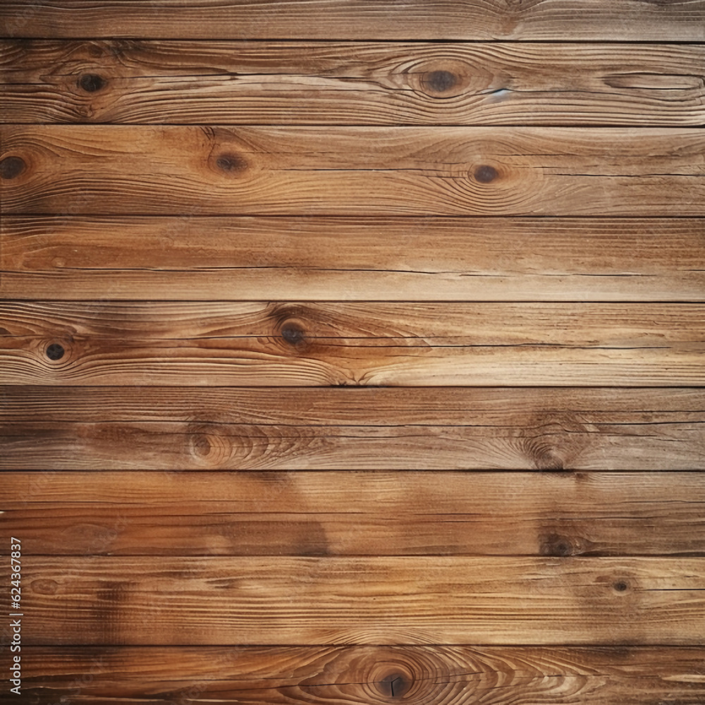Fototapeta premium abstract background brown wooden structure close-up top view, Al Generation