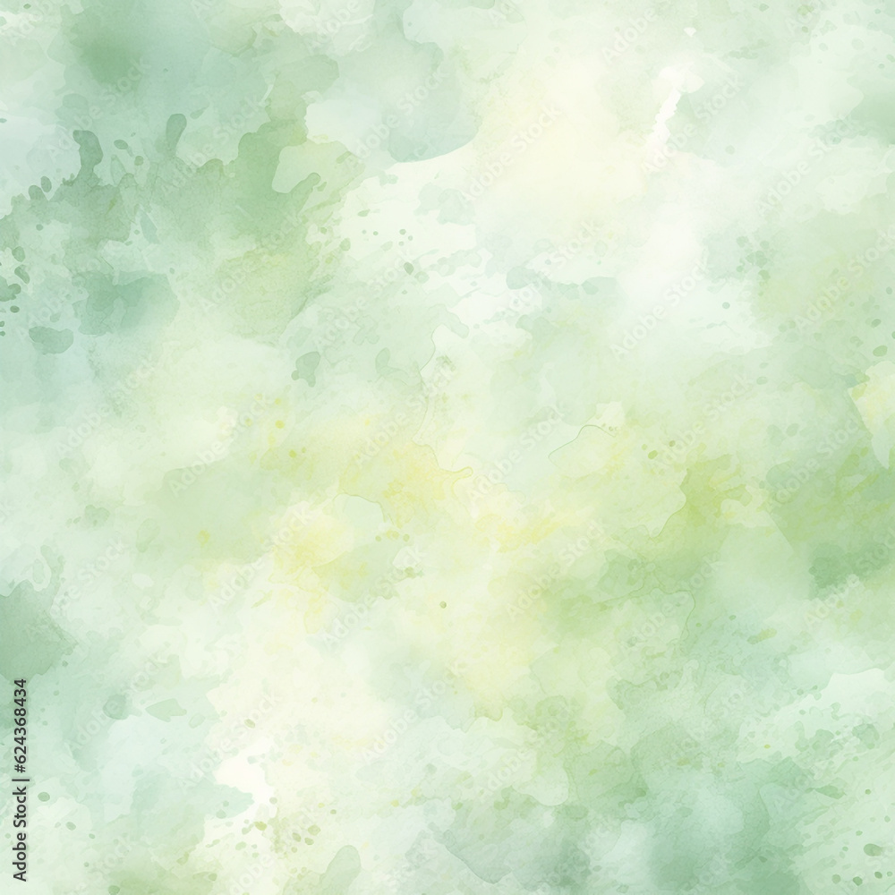 abstract watercolor background for design in soft green colors seamless, Al Generation