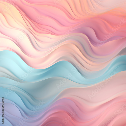 background with smooth lines in soft colors in layers, Al Generation