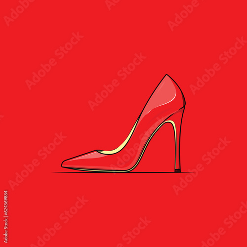 red high heel shoes