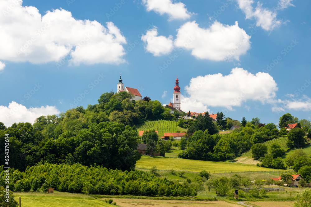 Town Straden and wineyards in Styria, Austria Town Straden and wineyards in Styria, Austria