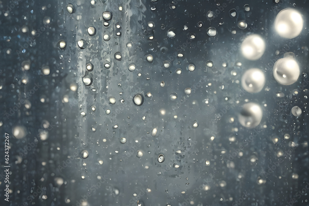 Fototapeta premium rain drops on window. Generative AI