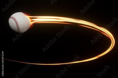 Baseball Sports Ball Light Trail