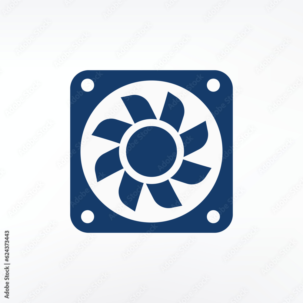 Cooling fan icons. Small fan cold, industrial ventilation icon. Electric blade, computers ventilator Cooling fan icons. Small fan cold, industrial ventilation icon. Electric blade, computers ventilator