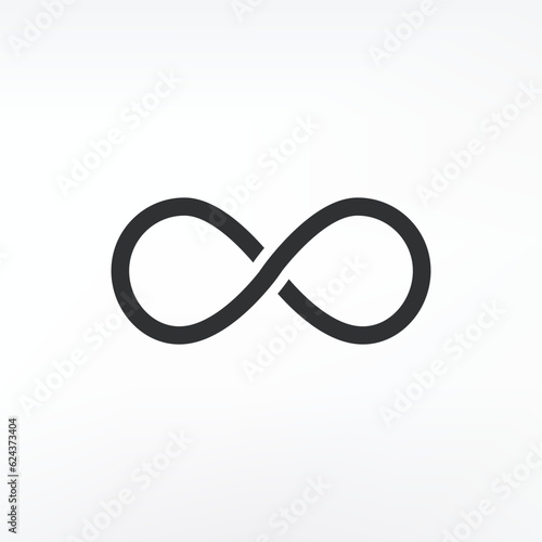  Infinity loop icon design. isolated on white background