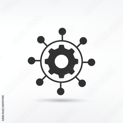 Project management vector icon. filled flat sign for mobile concept and web design