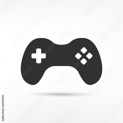 Flat silhouette gamepad icon