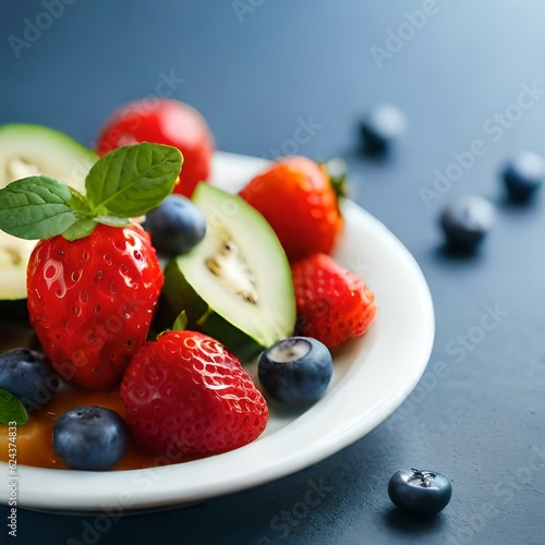 strawberries and blueberries