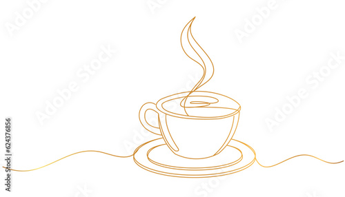 coffee cup line art style vector eps 10