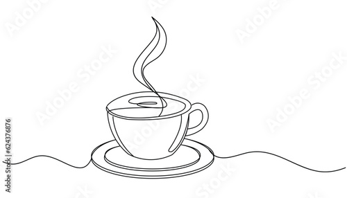 coffee cup line art style vector eps 10