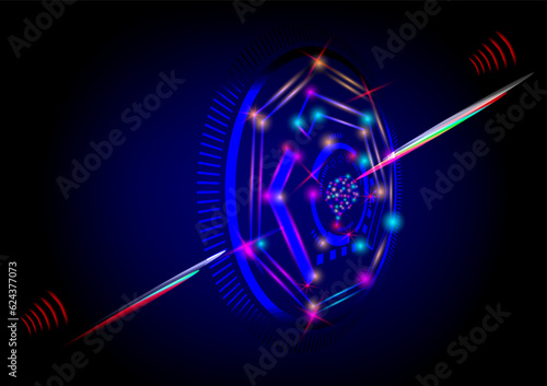 Network communication internet online connection futuristic telecoms abstract background vector illustration