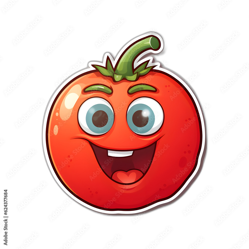 funny tomato cartoon, Transparent background funny tomato cartoon, Transparent background