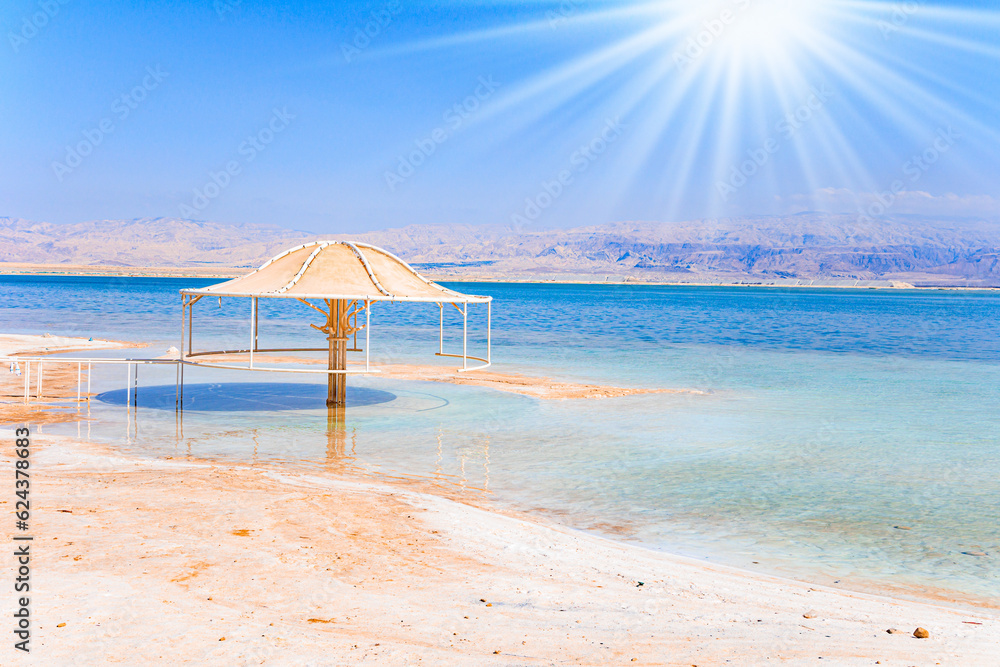 The salty lake in the Middle East