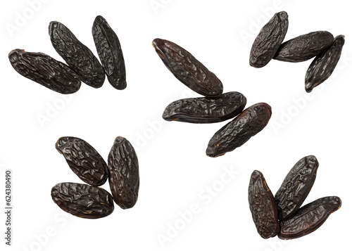 Wallpaper Mural Tonka beans isolated on white background, top view. Torontodigital.ca