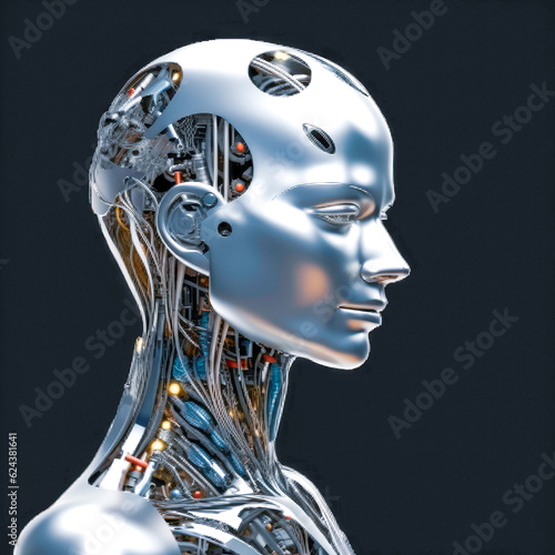 Intelligent Reflections Realistic 3D Depiction of Artificial Intelligence